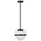 Nuvo Lakeshore 1-Light Small Pendant Matte Black & Natural Brass White Opal Glass 60/7773 - alternate 3